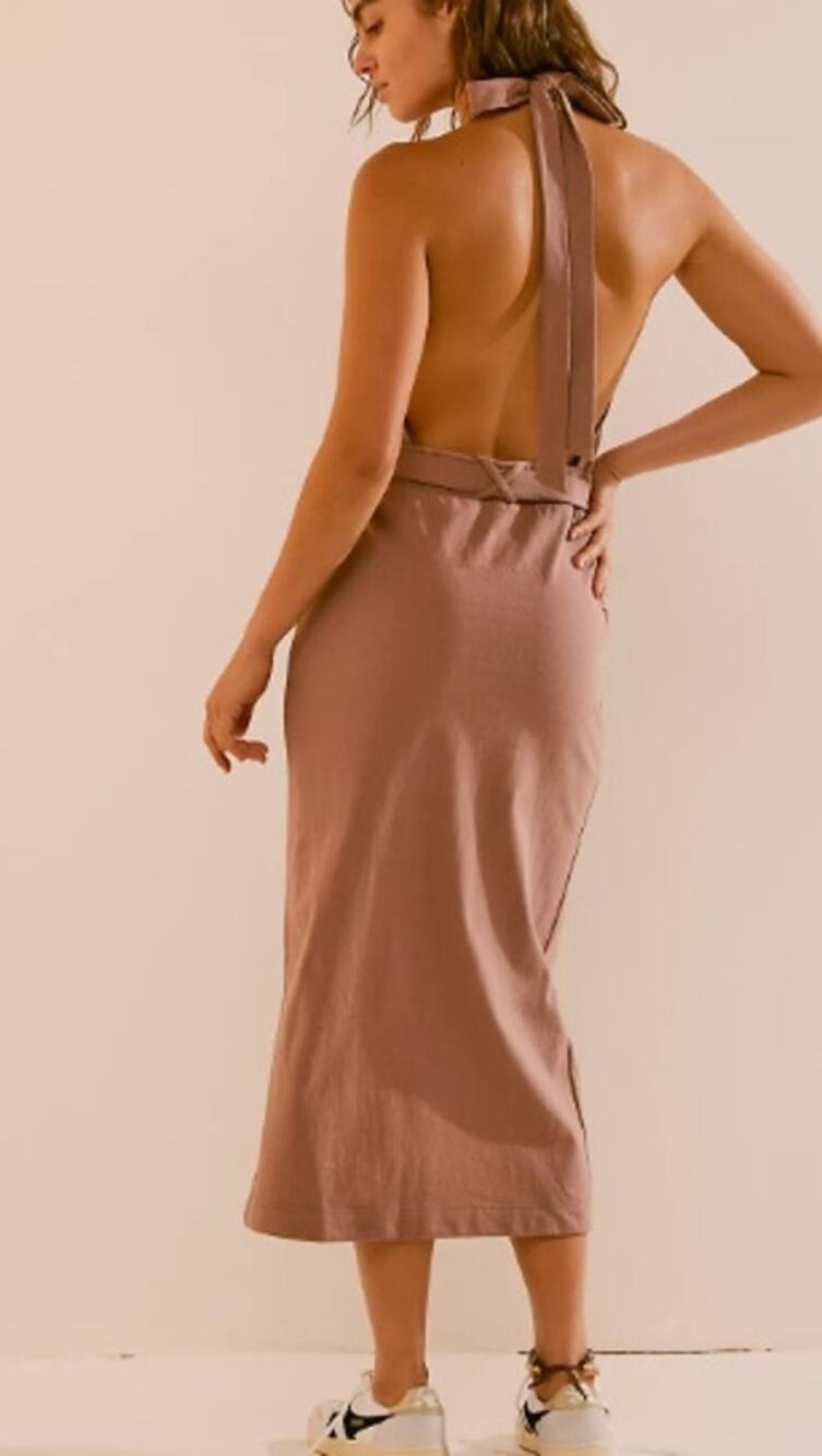 068 NWOT Free People Randi Midi Dress | Color Brown | Size Small